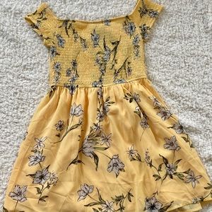 Off the shoulder yellow dress